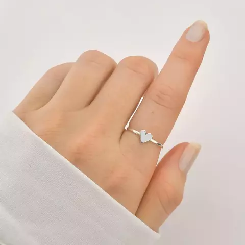 Anel Coração 6mm Plano Liso