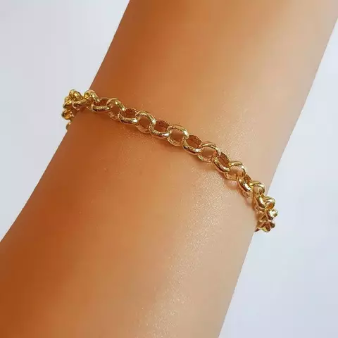 Pulseira Corrente Elo Português Banhada a Ouro - comprar online