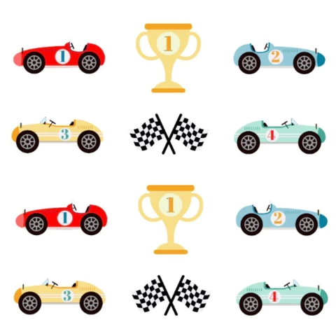 Stickers autitos Vintage x 12 - Troquelados - comprar online