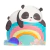 Servilletas de Papel Panda y arcoiris x12 - comprar online