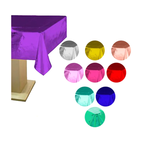 Mantel de Papel Metalizado Liso - Colores varios