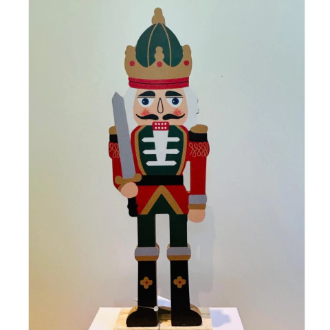 Cascanueces Rey corona verde - 29 cm Fibrofacil - comprar online