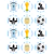 Stickers Argentina x 12 - Troquelados - comprar online