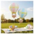 Globo aerostatico Celeste / Rosa - 80 cm