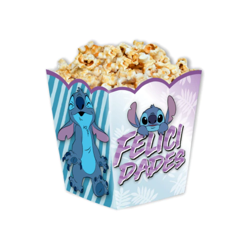 Cajita pochoclera Stitch x 6 - comprar online