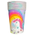 Vaso Unicornio Sweet x6 - Polipapel 226 ml - CapyGlow