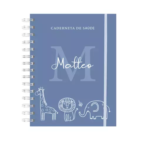 Caderneta de Vacinação - Safari minimalista azul - comprar online
