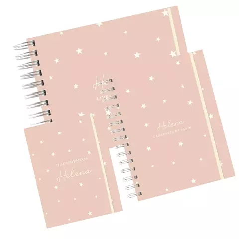 Combo Laços de Amor - Livro do Bebê + Caderneta de Saúde + Porta documentos - Star rose - comprar online