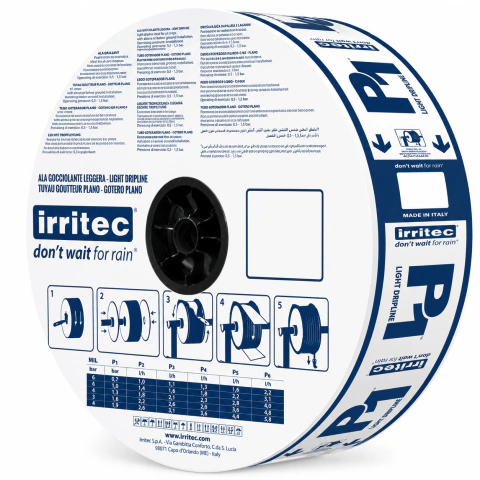 TUBO GOTEJADOR P1 16MM 8 MIL 20CM 1,5L/H (2.600 METROS) - IRRITEC
