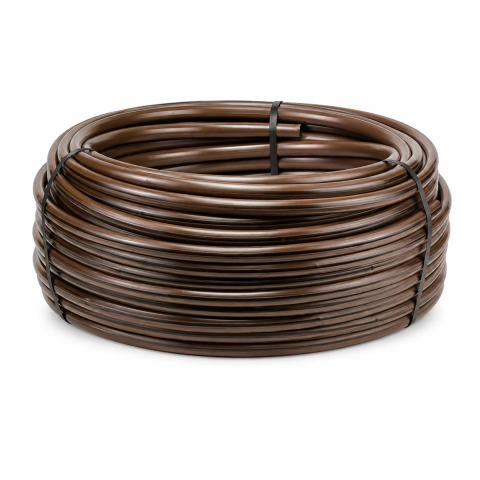 TUBO GOTEJADOR JUNIOR 44MIL MARROM 16MM 30CM 2,1L/H (100 MTS) - IRRITEC