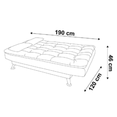 Sofá-Cama 3 Lugares Casal Premium Suede Marrom na internet