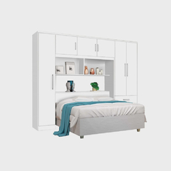 Cabeceira Estofada Para Cama Casal Dubai Carv/bege -