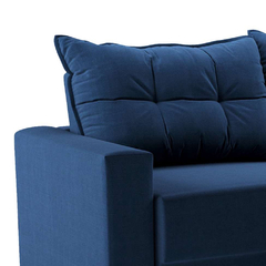 Sofá 3 Lugares Retrátil Lubeck Suede Azul Marinho 180 cm - TracTools