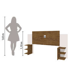 Cabeceira Para Cama Box Casal Regulável 1,40/1,60m Acapulco Jequitibá / Off White - comprar online