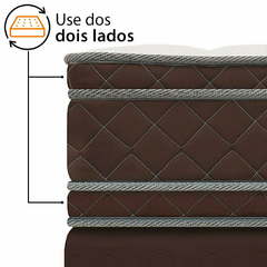 Colchão Casal 100% Espuma Dupla Face Antialérgico 138x188x22cm na internet