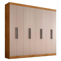 Guarda Roupa Casal Prime 1684 Cômoda 8000 e Multiuso 6020 Freijó Baunilha