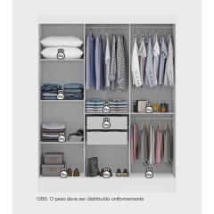 Guarda-Roupa Casal 3 Portas 2 Gavetas Istambul na internet