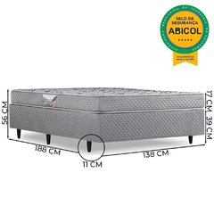 Cama Box de Casal Ortopedic, Espuma Alto Suporte, 56x138x188 cm na internet