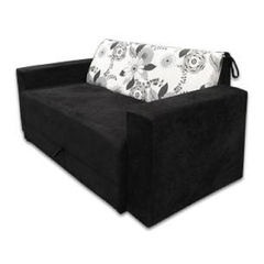 Sofá-Cama 2 Lugares Pratik 5000 Cinza Floral Preto - comprar online
