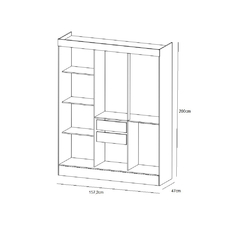 Guarda Roupa Solteiro 3 Portas com Espelho San Marino - comprar online