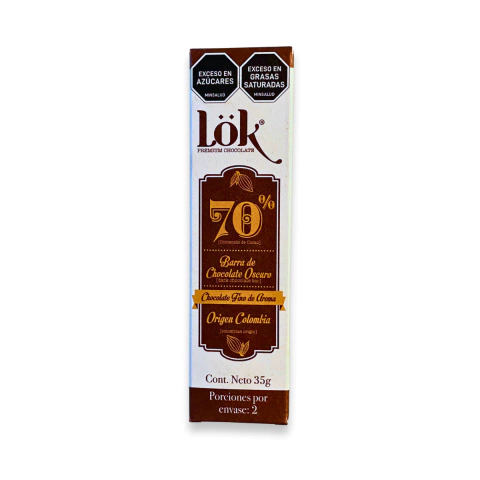 Barra Chocolate Lök 70% cacao de 35g - comprar en línea