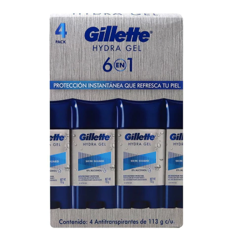 Gillette Hydra Gel 6 En 1 Antitranspirante 113g C/u Fragancia Skin Guard