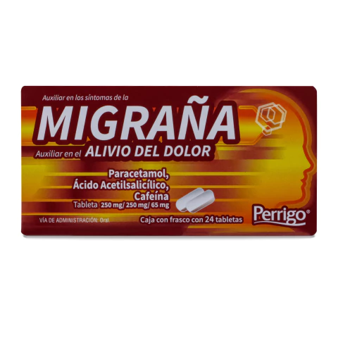 Migraña, Paracetamol, Acido Acetilsalicilico, Cafeina, Frasc