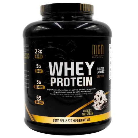 Whey Protein Cookies And Cream 5 Lb Mgn 23g Proteína 2.27kg