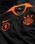 Camisa Corinthians III Total 90 2025/26 - Torcedor Masculina - Preta e Laranja - LuzSports