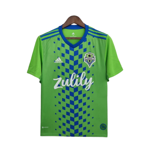 Camisa Seattle Sounders I 22/23 - Torcedor Adidas Masculina - Verde com detalhes em branco e azul