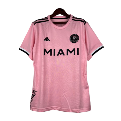 Camisa Inter Miami I 23/24 - Torcedor Adidas Masculina - Rosa com detalhes em preto