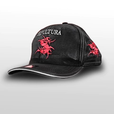 Boné Sepultura Ossos Bordado Estonado em Algodão