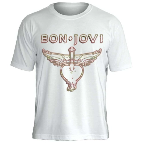Camiseta Bon Jovi Logo Crew Oficial Licenciada STAMP