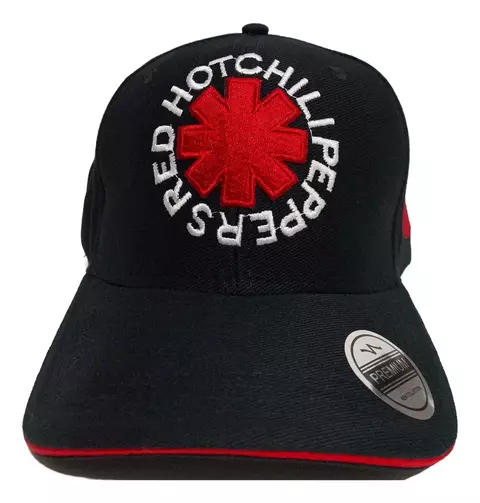 Boné Red Hot Chili Peppers Preto Bordado em Algodão