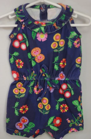 Macaquinho Floral TAM: 6M ou M - Piu Blu
