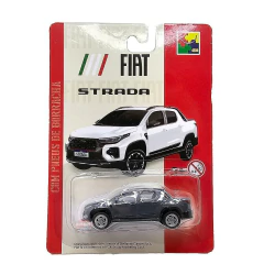 Miniatura Fiat Strada Cinza - Escala 1/64 Metal - CKS Brinquedos