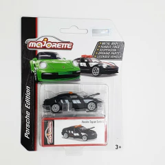 Majorette Porsche Taycan Turbo S Preto - Serie Deluxe Porsche