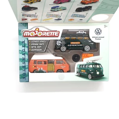 Majorette Pack 2 Veículos Volkswagen T3 e Volkswagen T1 - Serie VW The Originals