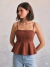 Blusa Peplum Essence Algodao
