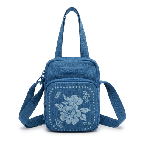 Bolsa Farm Rio da Gema Jeans Lenço Tropical Feminina