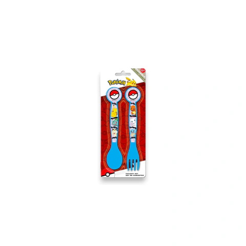 Cubiertos infantil cuchara y tenedor plastico STOR