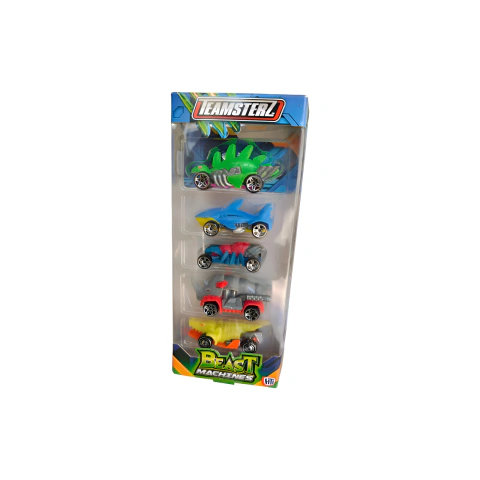 Set autitos x5 Beast machines metal 1:64 TEAMSTERZ