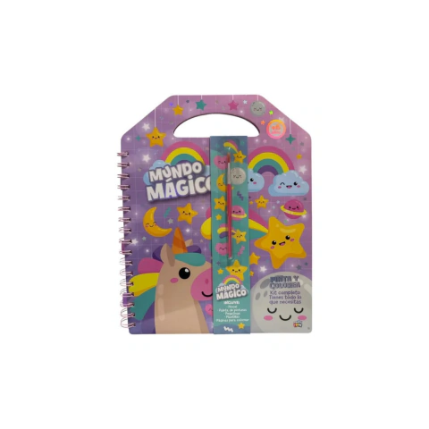 Kit Pinta y Colorea Stickers Acuarelas + Pincel