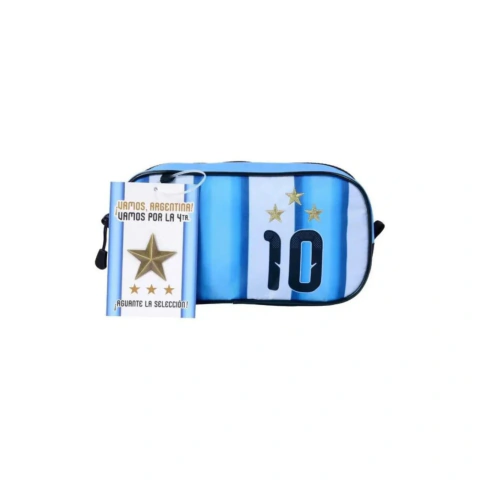 Cartuchera Seleccion Argentina #10 Linea con Pin Estrella 1 Cierre WABRO