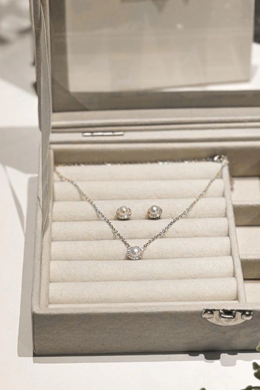 Conjunto Brinco Colar Pérola