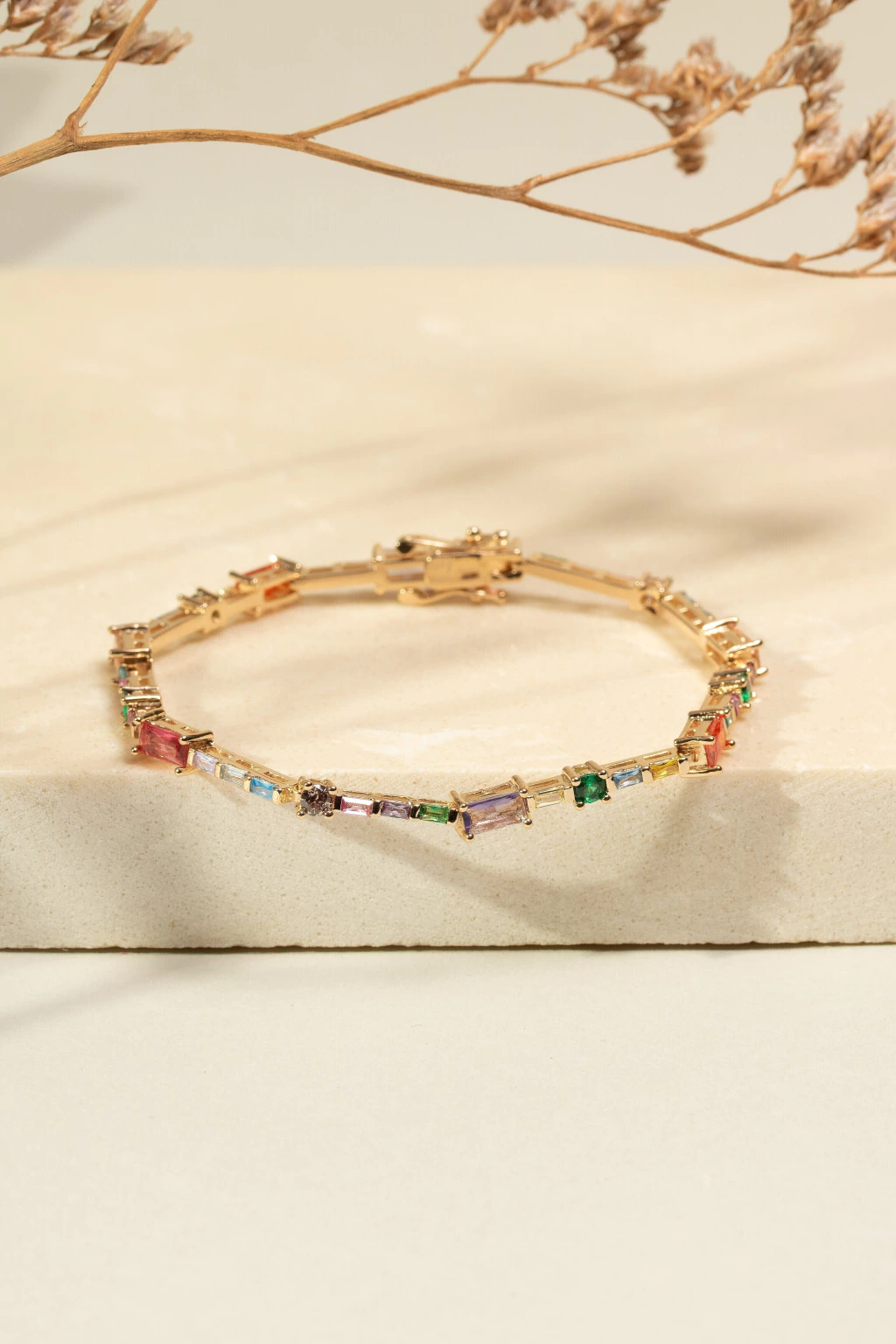 Pulseira Trilhos Cristais