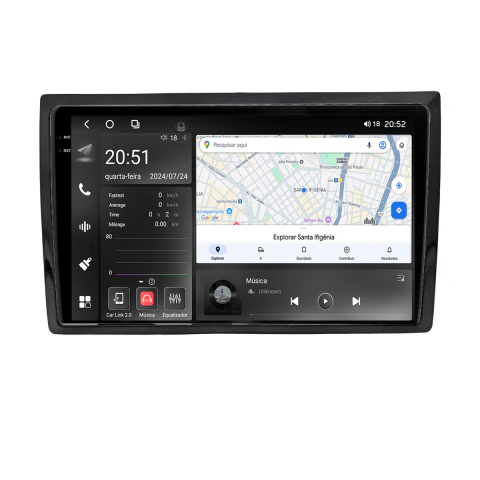 Multimídia Novo Fusca 11/16 9pol Octacore Android Carplay 6/128gb Wifi