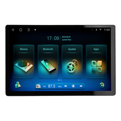 Central Multimidia Universal 13pol Android Octacore Carplay 4gb 64g - comprar online