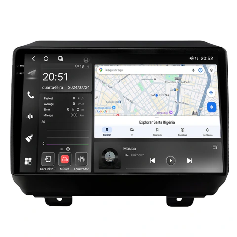 Multimídia Wrangler 18/22 9pol Octacore Android Carplay 6/128gb Wifi