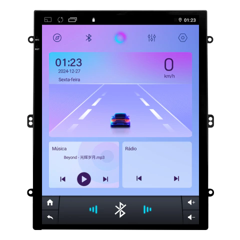Central Multimídia Tesla Universal 9,7pol Android Auto Carplay Octacore 4gb 64gb
